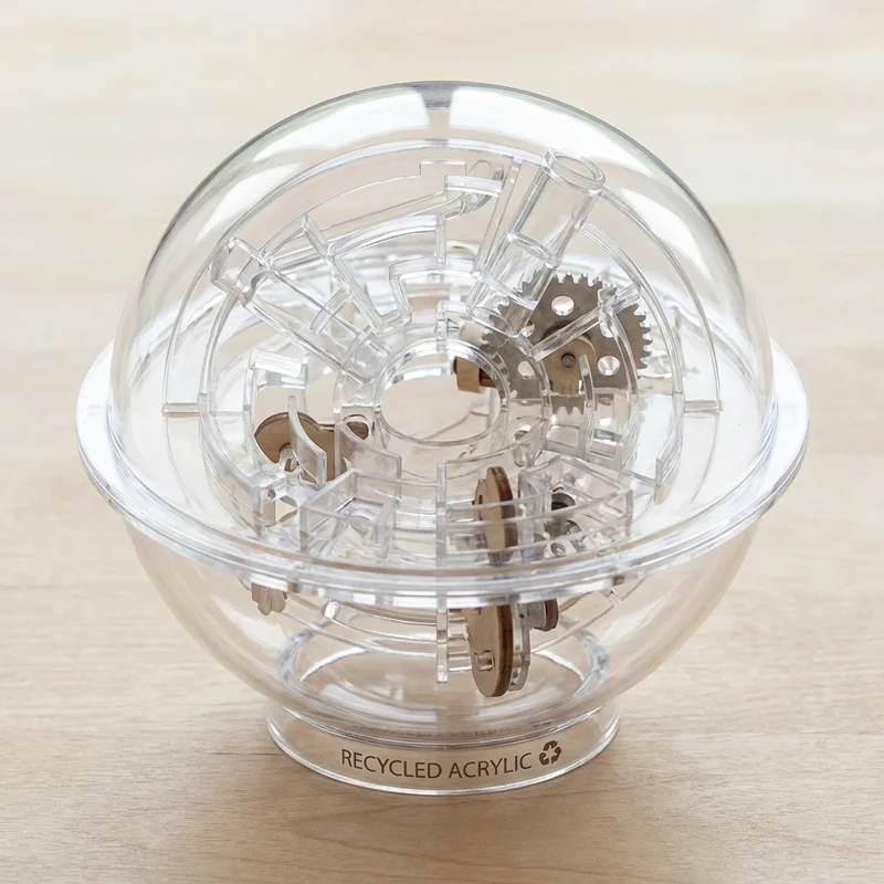 Acrylic Sphere Maze — 3D Labyrinth with 100 Obstacles - 1