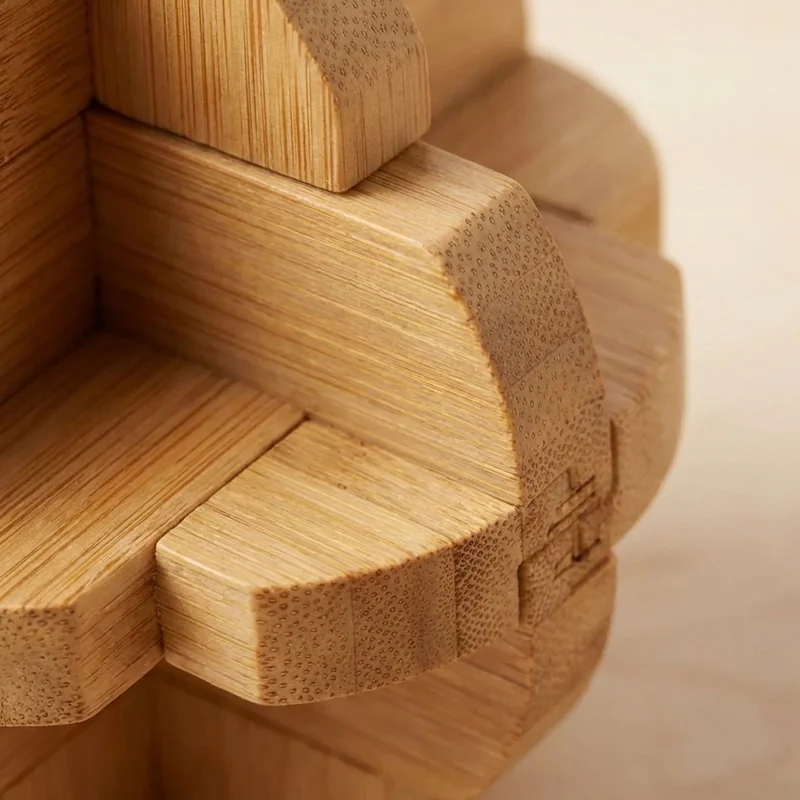 Bambusta valmistettu lukkopallopalapeli — Keskitaso ekologinen haaste - 3