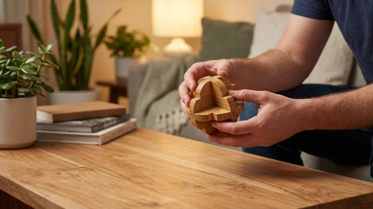 Bambusta valmistettu lukkopallopalapeli — Keskitaso ekologinen haaste - 5