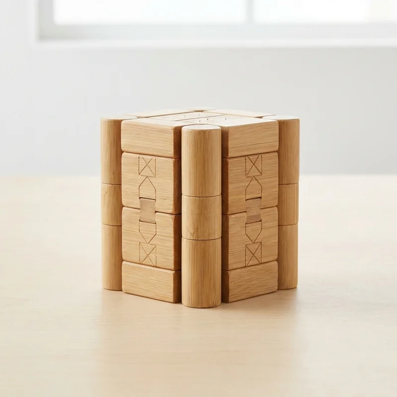 Bamboo Tower Stacking Puzzle — Easy Eco Building Challenge - 1