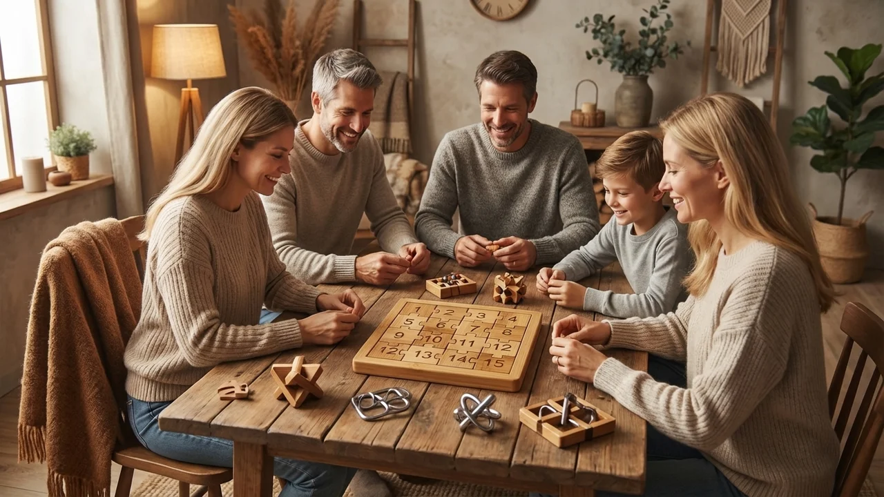 Bambusta Valmistettu Liukupalapeli — Helppo Numerojärjestyspeli - 6