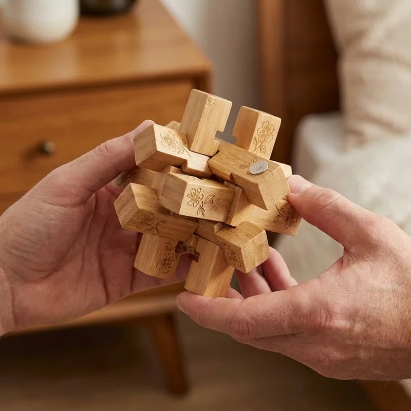 Bambusta valmistettu kukkalomituspulma — Keskivaikea elegantti aivopähkinä naisille - 4