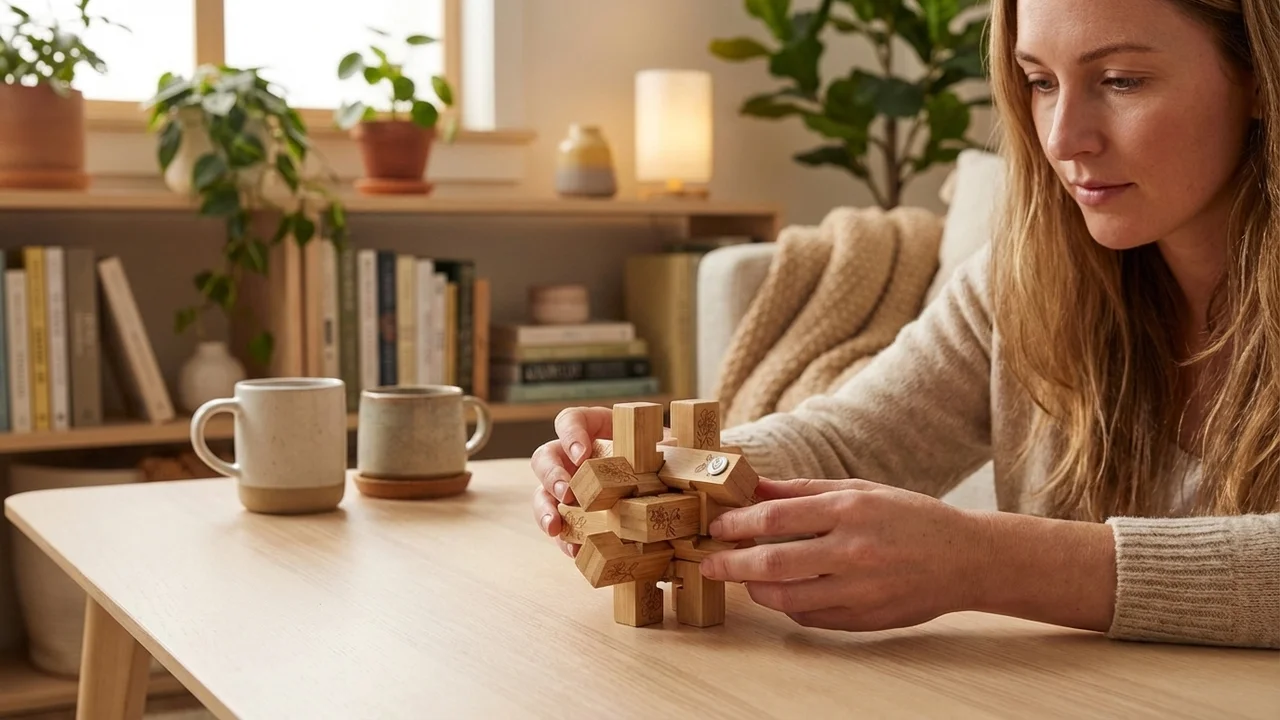 Bambusta valmistettu kukkalomituspulma — Keskivaikea elegantti aivopähkinä naisille - 5