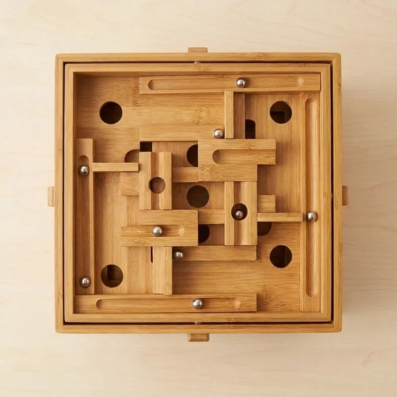 Bambusta Valmistettu Painovoimatorni — Ekologinen 3D-pudotuslabyrintti - 2