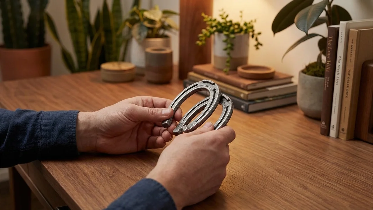 Metallinen hevosenkenkäpalapeli — Helppo klassinen irrotushaaste - 5