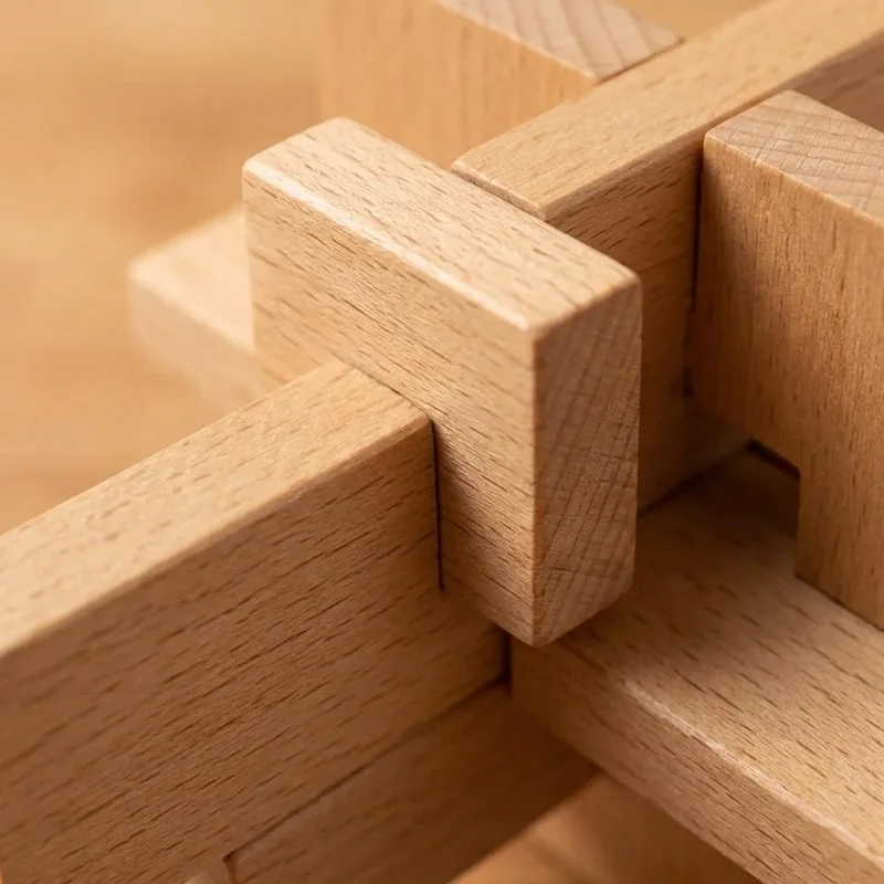 Puinen tähti­pulma — Keskivaikea 6-osainen burr-haaste - 3