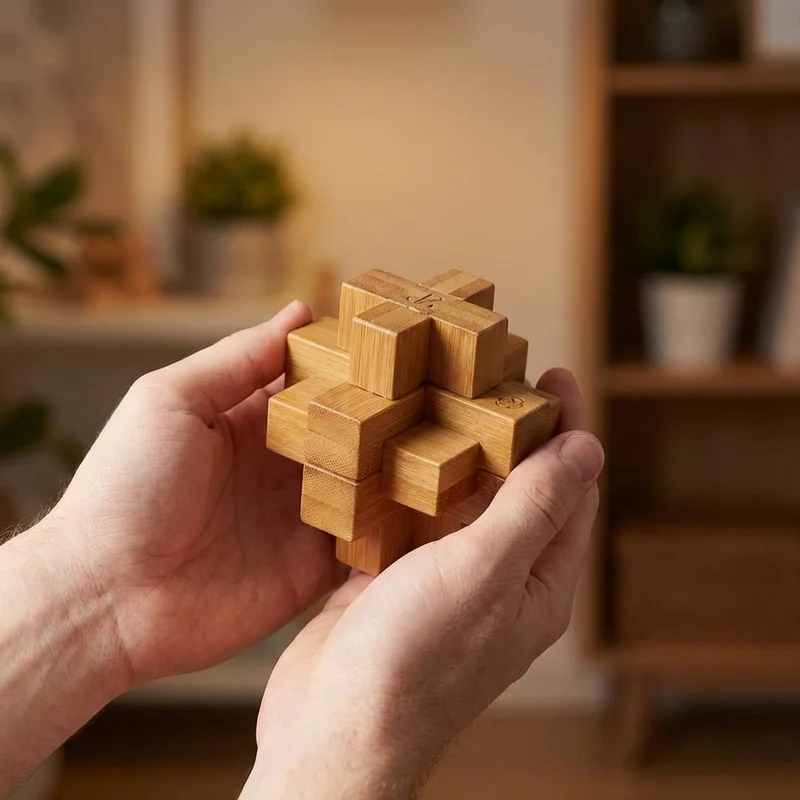 Bambutähti-burr-pulma — Vaikea geometrinen aivopähkinä - 4