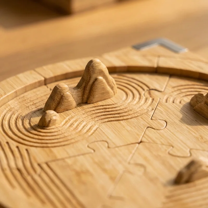 Bambusta valmistettu zen-puutarhapulma — Keskivaikea rauhoittava haaste naisille - 3