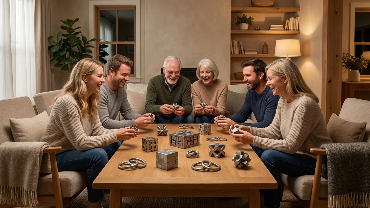 Metallivalu Äärettömyyskuutio — Vaikea Lukittava Palapeli - 6