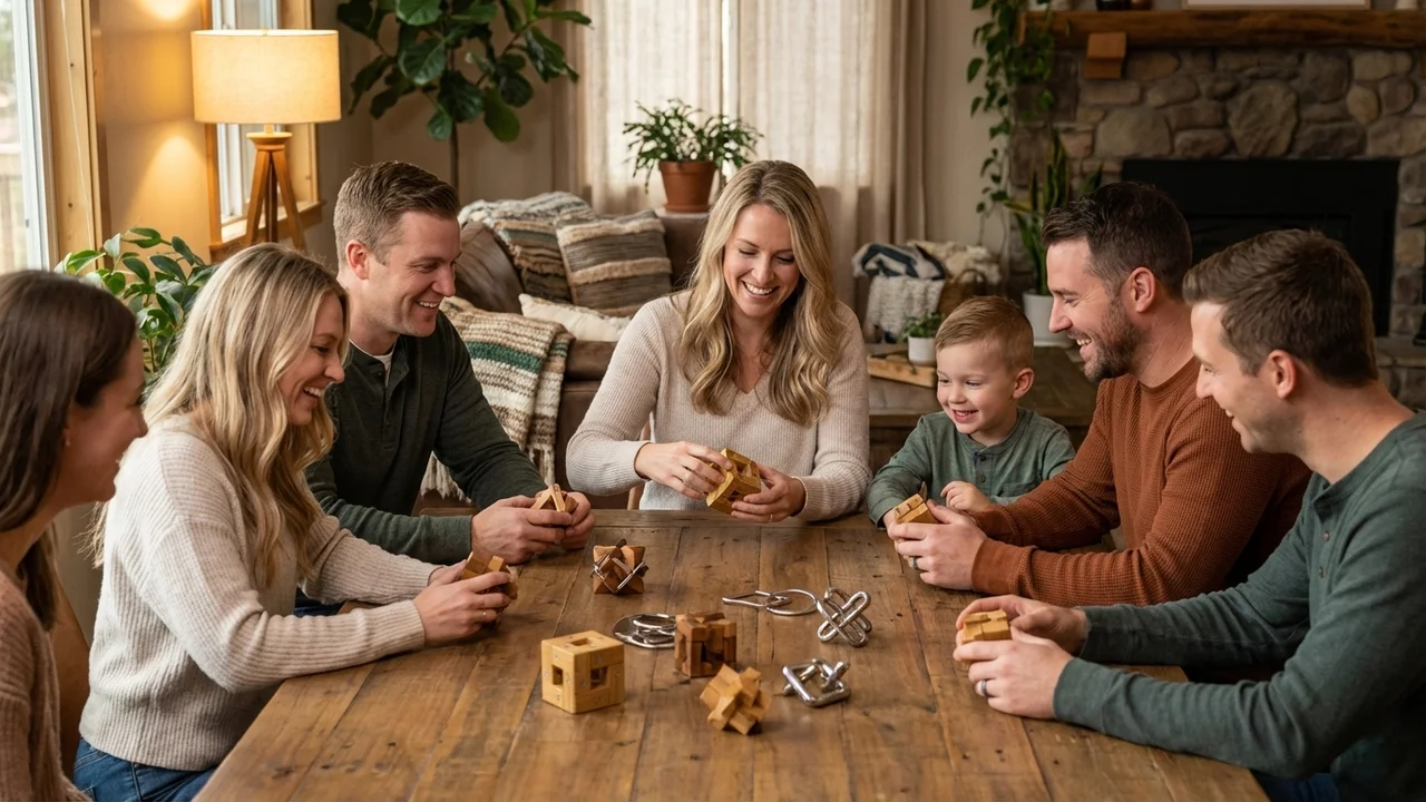 Bambusta Valmistettu Käännöskuutio — Keskivaikea Pyörityshaaste - 6