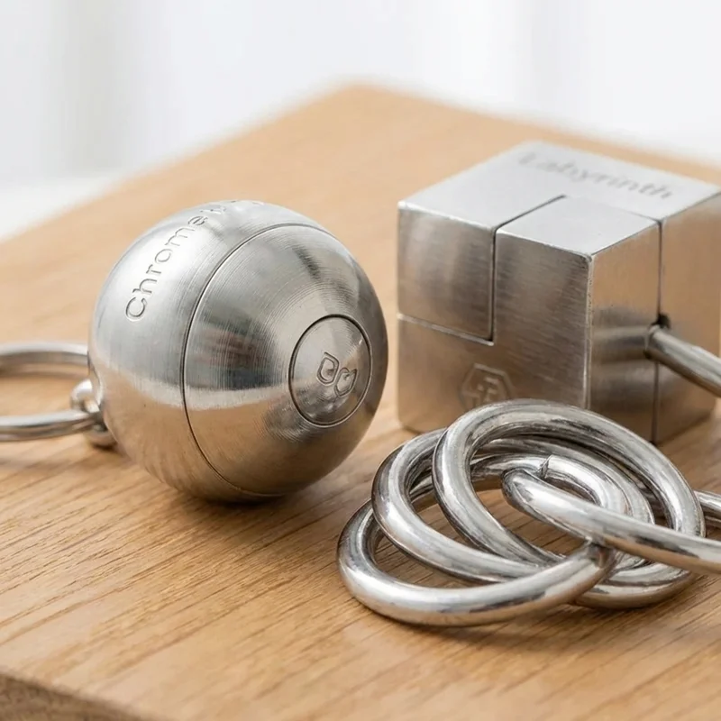 Kromilabyrintti-avaimenperäsetti — Helppo kannettava yrityspulma - 3