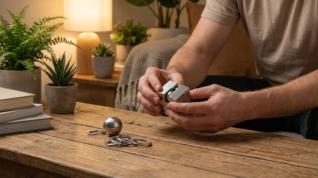 Kromilabyrintti-avaimenperäsetti — Helppo kannettava yrityspulma - 5