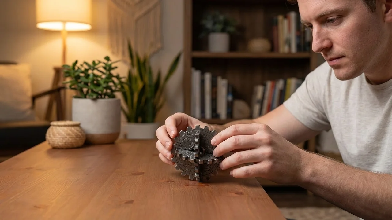 Valettu metallinen galaksilukkopalapeli — Vaikea kaksoismekanismin purku - 5