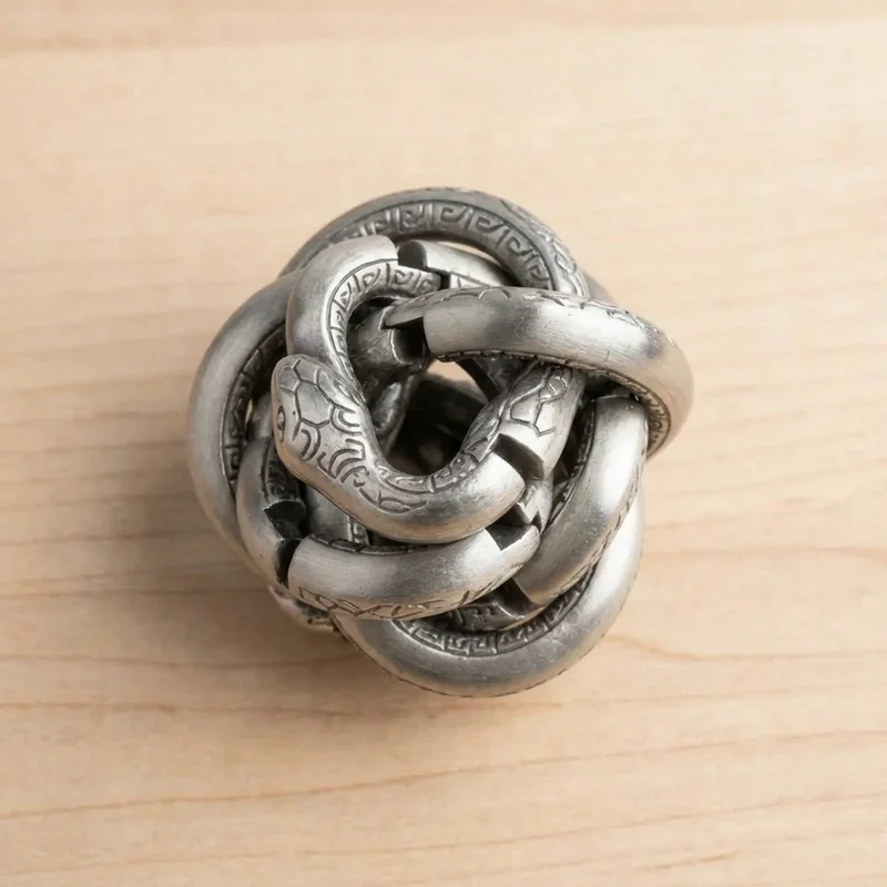 Valettu metallinen käärmekierrepalapeli — Ekspertti kiertävä labyrintti - 2