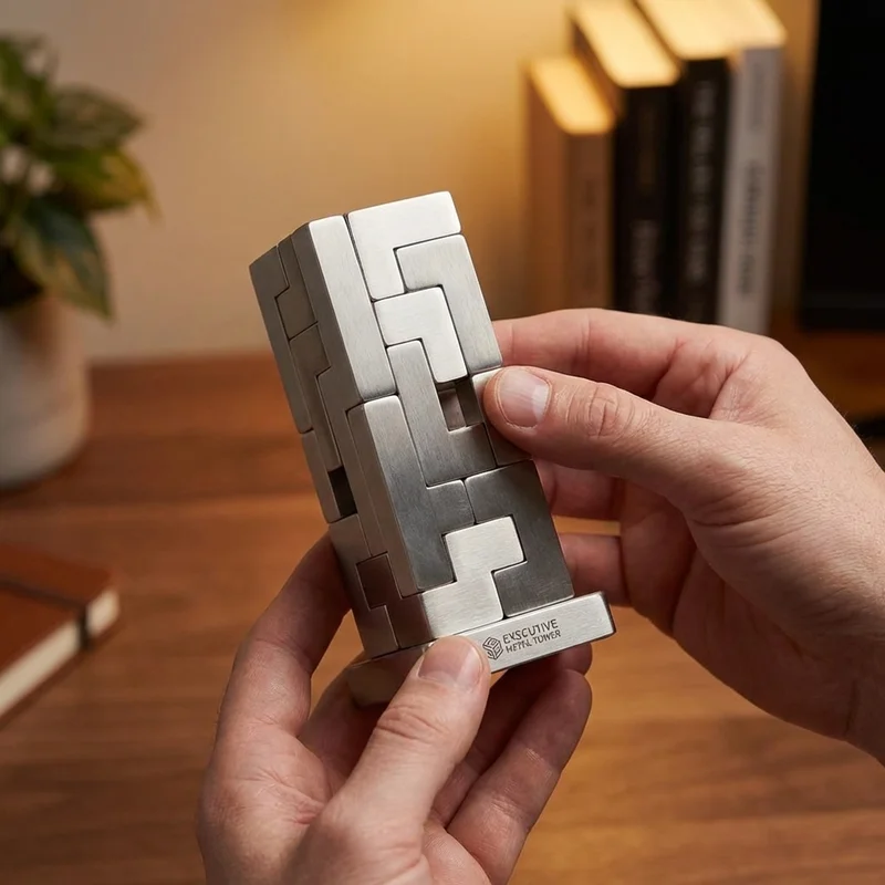 Metallinen johtokunnan pulma­torni — Vaikea pöytäpulmahaaste - 4