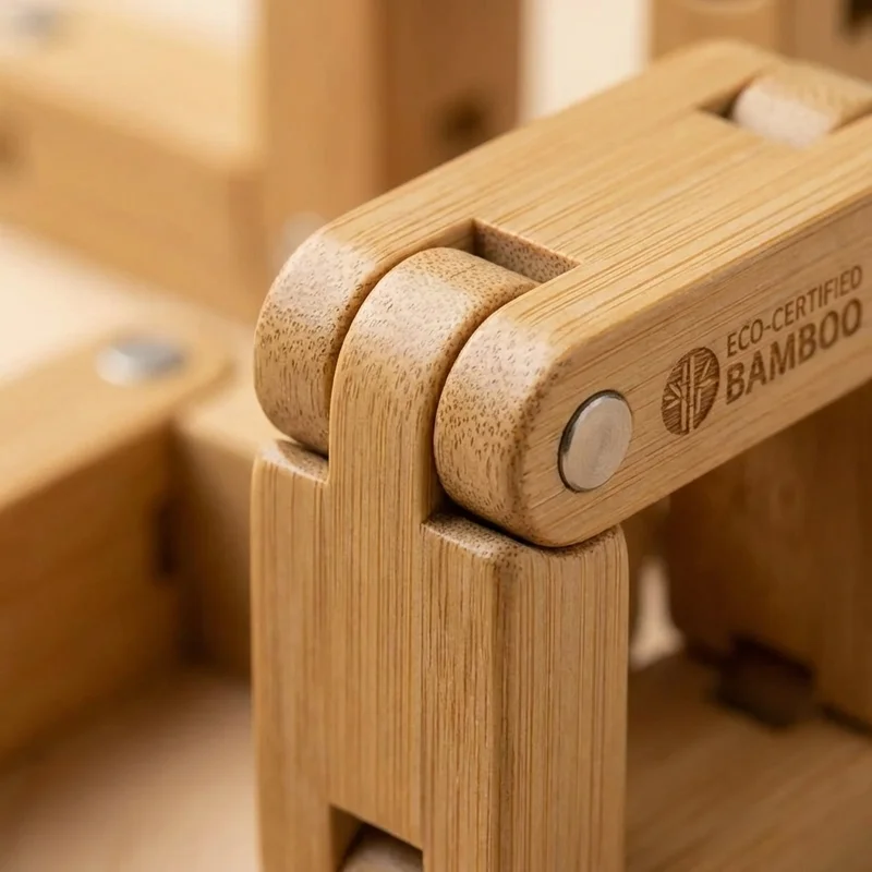 Bambusta valmistettu käärme­kuutio — Helppo käännettävä lasten aivopähkinä - 3