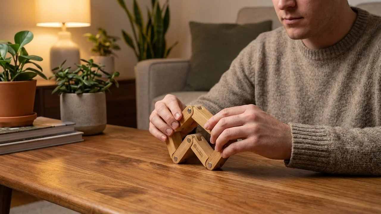 Bambusta valmistettu käärme­kuutio — Helppo käännettävä lasten aivopähkinä - 5