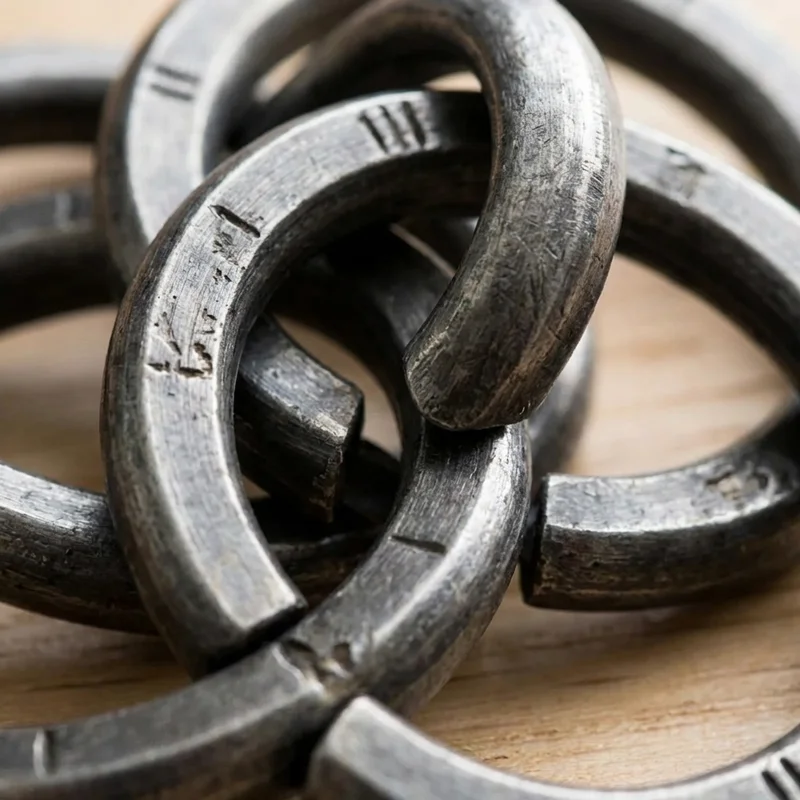 Valettu metallinen rengaspalapelikokoelma — Vaikea 4-osainen haaste hänelle - 3