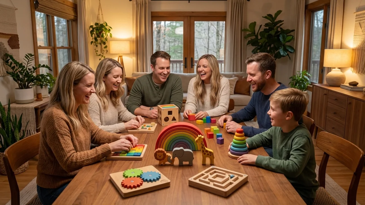 Sateenkaari puinen pulmaseikkailusetti — Helppo 6 pulman aloituspakkaus - 6