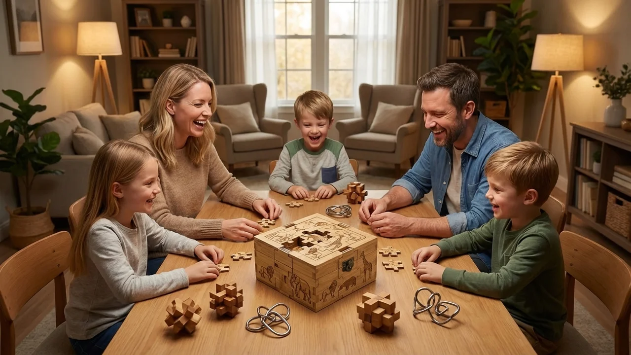 Animal Kingdom Bamboo Puzzle Box — Medium Wildlife Discovery - 6