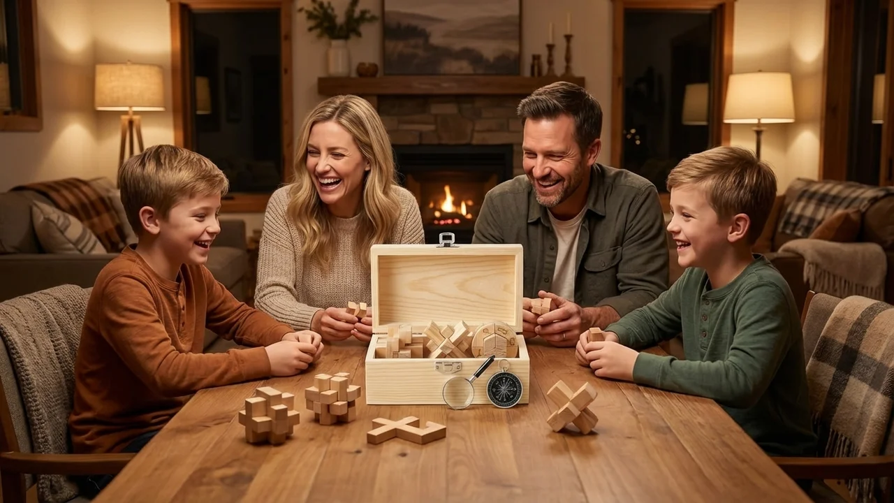 Nuoren etsivän puinen pakopelisetti — Keskivaikea 3 pulman mysteeri - 6