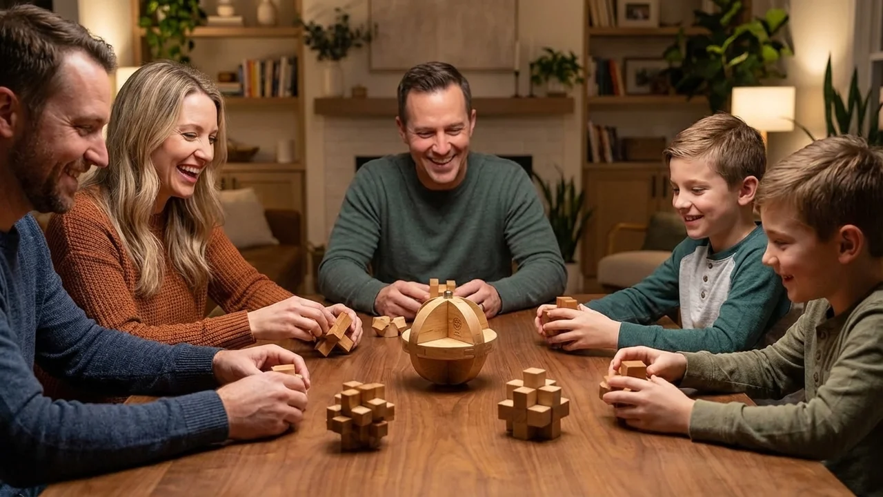 Vaahterapuinen pallopalapeli — Ekspertti 18-osainen globus-aivopähkinä - 6