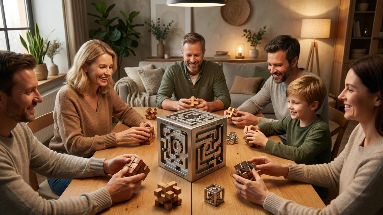 Metallinen Kuulalabyrintti — Teollinen 3D-sokkelokuutio - 6