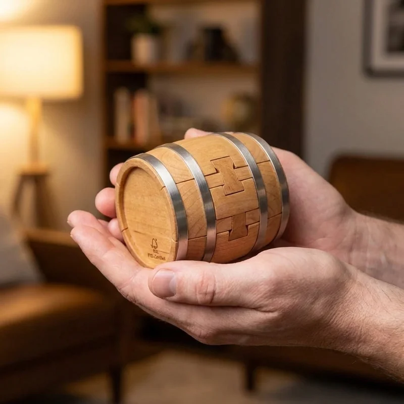 Puinen Minitynnyripalapeli — Kompakti Lukittava Haaste - 4