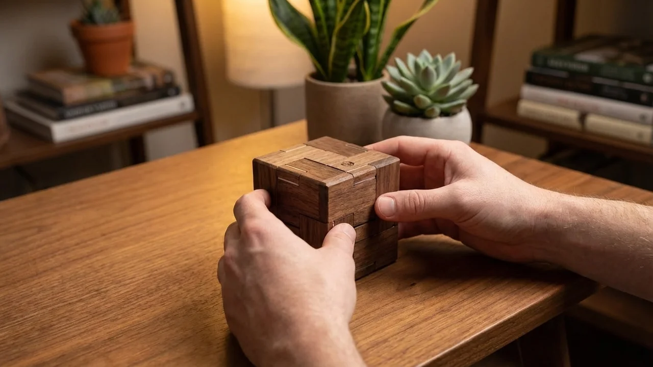 Puinen Minikuutiohäkki — Pieni Ekologinen Palapelilaatikko - 5