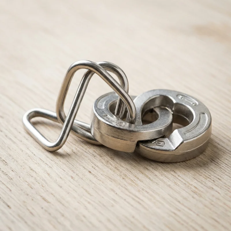 Wire & Cast Metal Puzzle Duo — Medium Mixed Challenge Set - 1