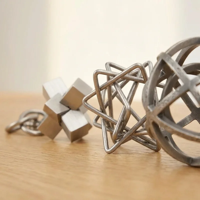 Metal Brain Teaser Family Pack — Easy to Hard Progression Set - 3