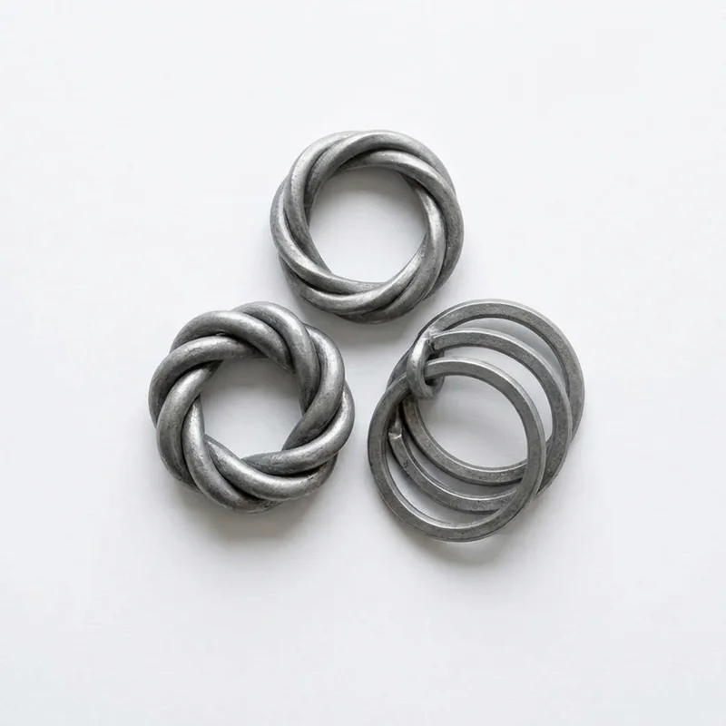 Valettu metallipulmalahjasetti — Keskivaikea kolmen rengaspulman setti - 2