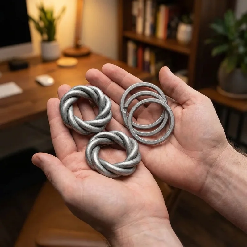 Valettu metallipulmalahjasetti — Keskivaikea kolmen rengaspulman setti - 4