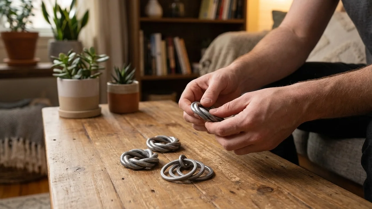 Valettu metallipulmalahjasetti — Keskivaikea kolmen rengaspulman setti - 5