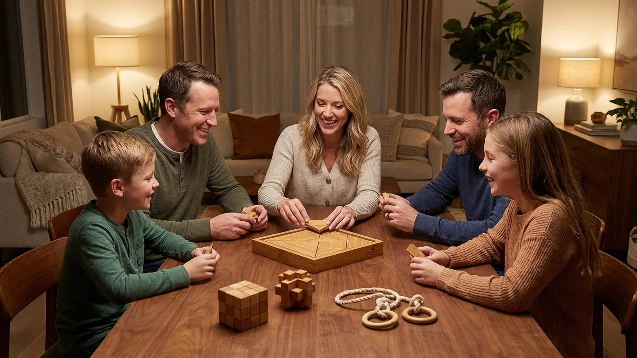 Bamboo Tangram Puzzle — Medium Classic Geometry Set - 6