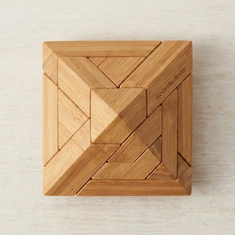 Ekologinen bambupyramidi — Vaikea 6-osainen pinoamispalapeli - 2