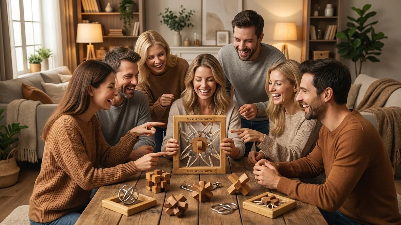 Zen-puutarha-köysipalapeli — Helppo Bambu- ja Silkkinauha-aivopähkinä - 6