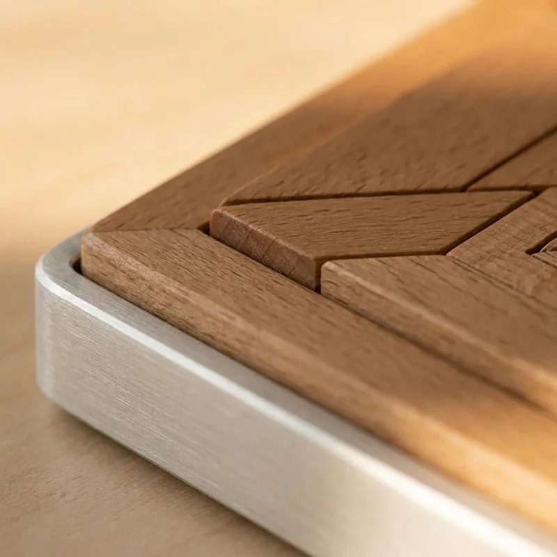 Kovapuinen neliömosaiikkipulma — Keskivaikea geometrinen kuvio - 3