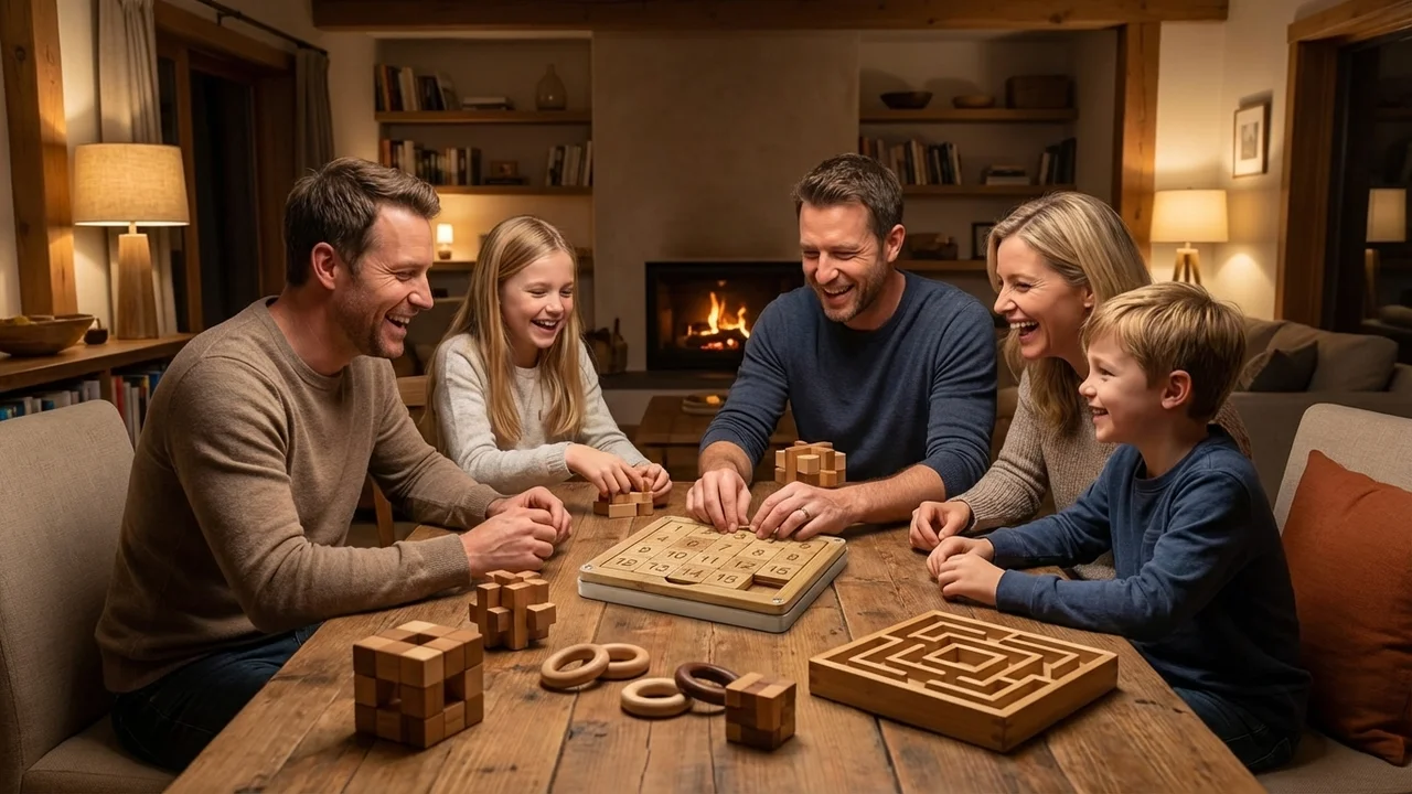 Bambusta valmistettu liukupalapelinneliö — Helppo numeropulma - 6