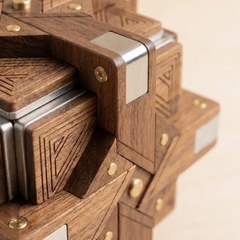 Walnut Square Tangram Fusion — Expert Multi-Layer Challenge - 3