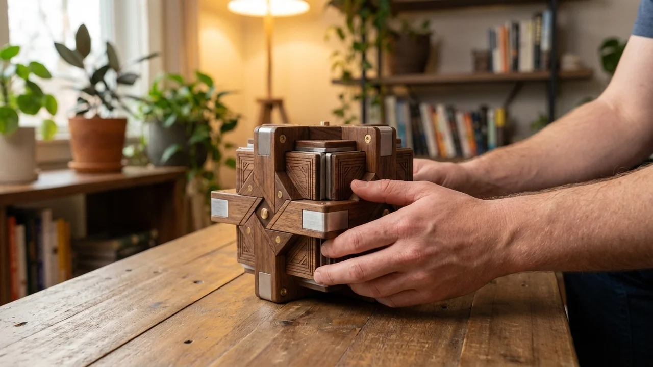 Walnut Square Tangram Fusion — Expert Multi-Layer Challenge - 5