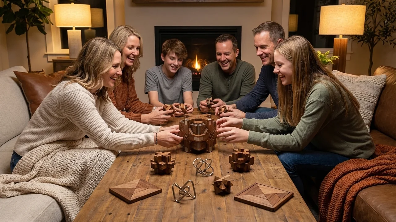 Walnut Square Tangram Fusion — Expert Multi-Layer Challenge - 6