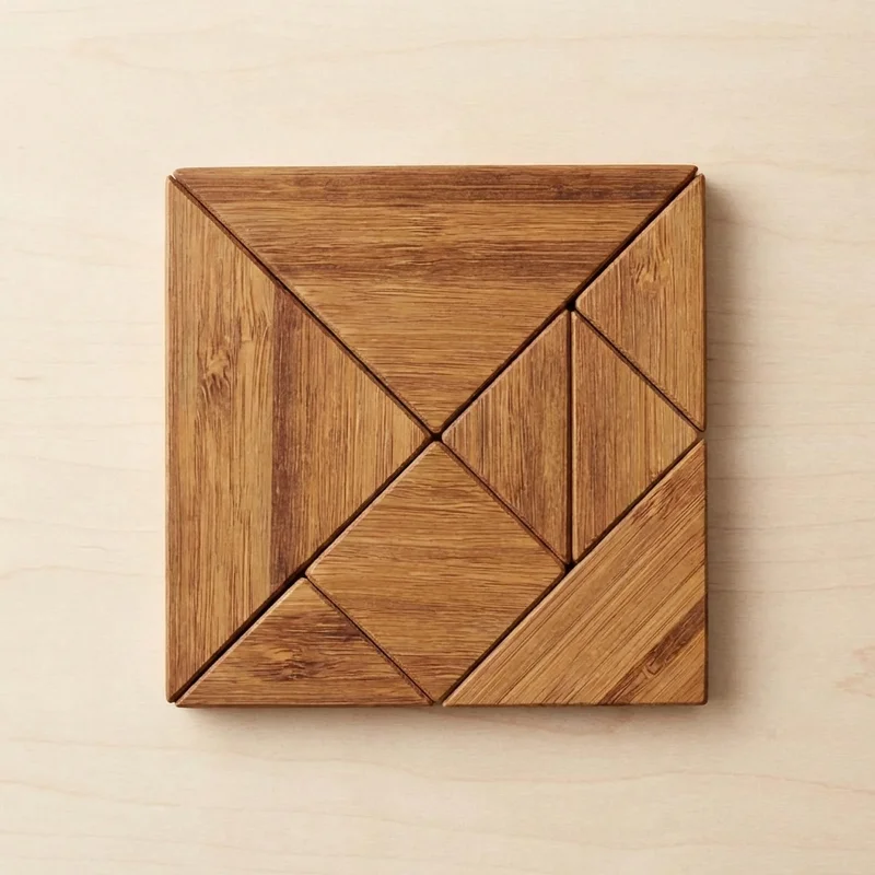 Tangram Travel Tin — Magnetic Eco-Bamboo Puzzle Kit - 2