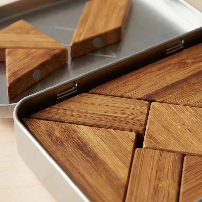 Tangram Travel Tin — Magnetic Eco-Bamboo Puzzle Kit - 3