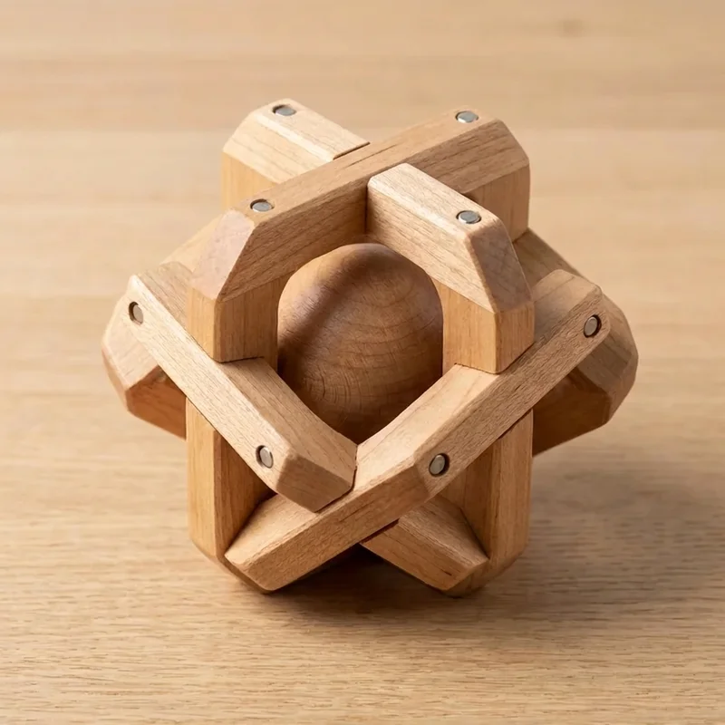 Puinen Häkkipallopalapeli — Keskivaikea Aivopähkinä - 2