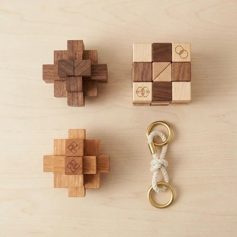 Puinen Aivopähkinä-lahjasetti — 4-osainen Klassikokoelma - 2