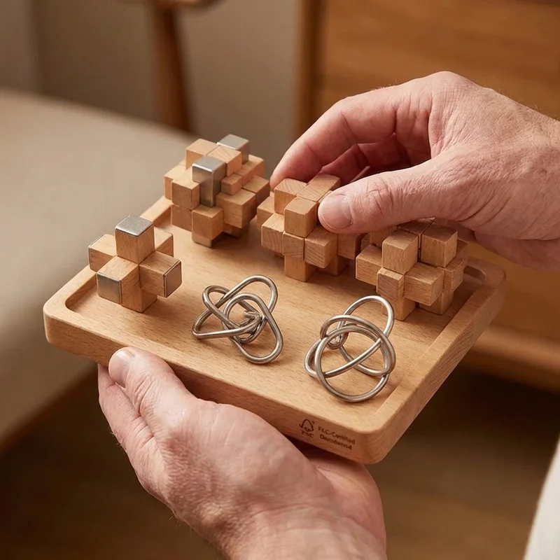 Puinen Palapeli-tutkimussetti — 6-osainen Sekahaastepakkaus - 4