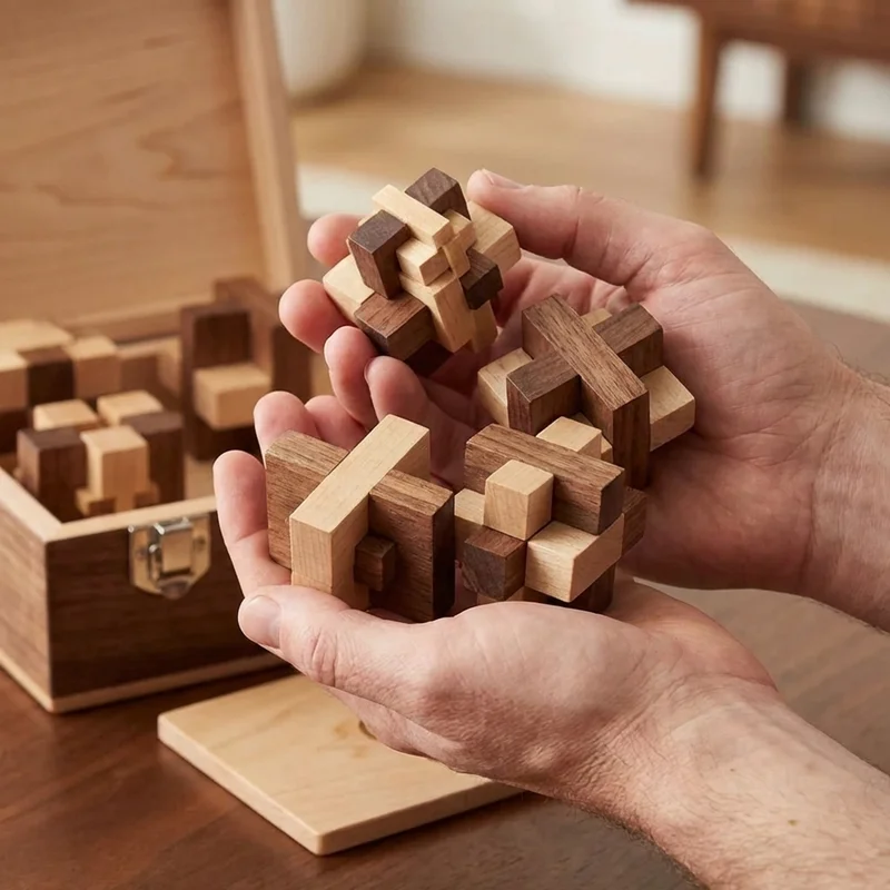 Puinen Palapeli-perheiltasetti — 8-osainen Pelipakkaus - 4