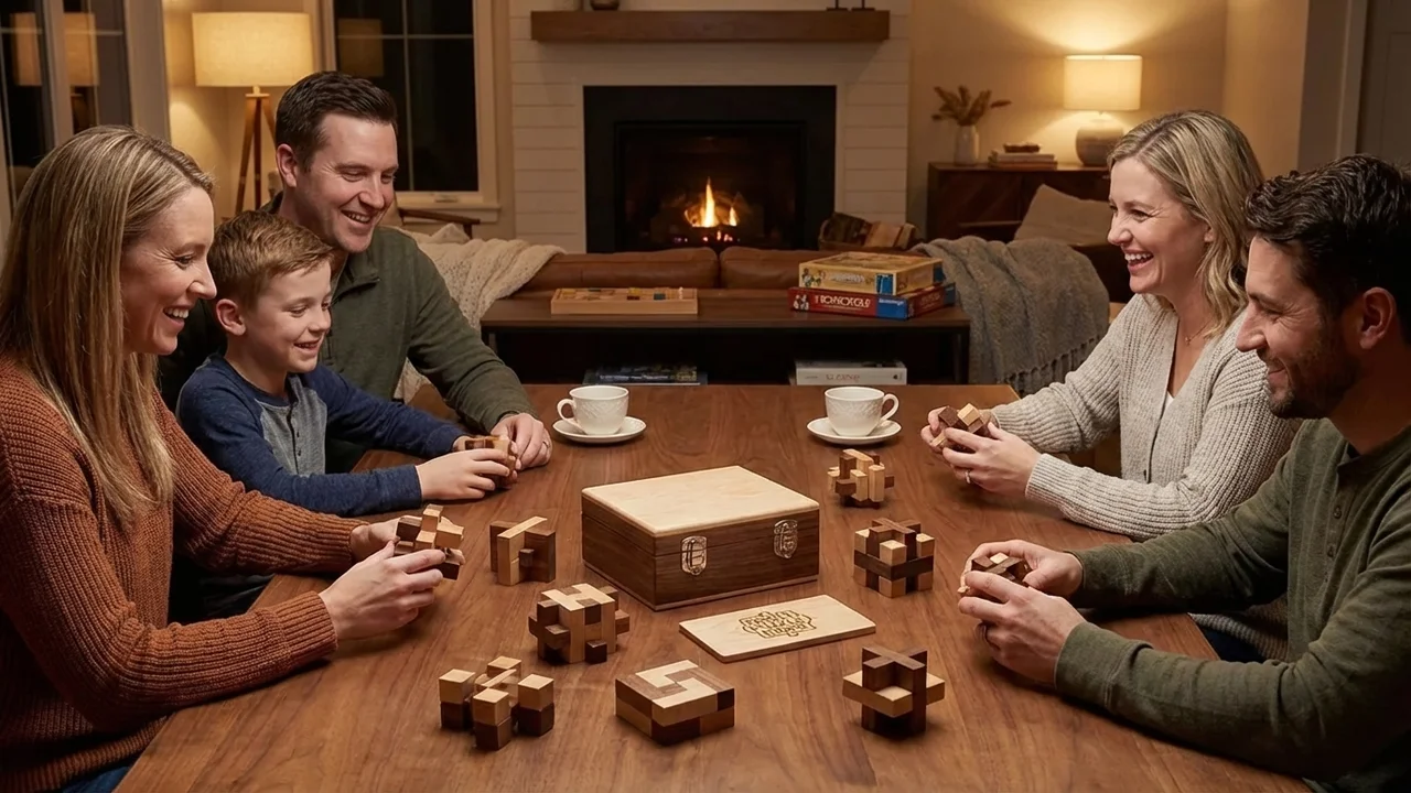 Puinen Palapeli-perheiltasetti — 8-osainen Pelipakkaus - 6