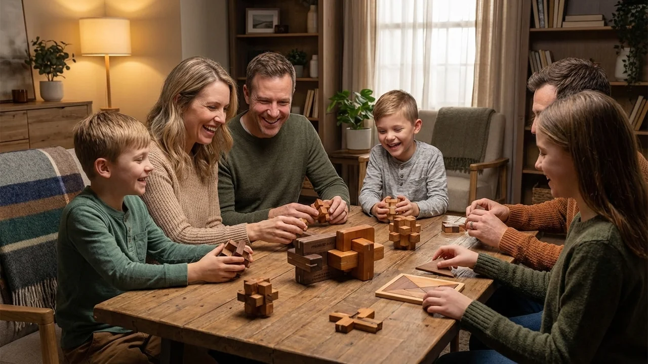 Puinen Premium-palapeli Duo — Pähkinä- ja Kirsikkapuu Keräilylaitos - 6